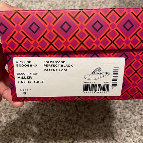 Black patent Miller sandals - Picture 3 of 8